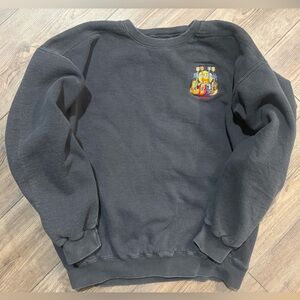 Vintage Hard Rock Cafe Crewneck Sweatshirt USA Made Black XL Embroidered 90s